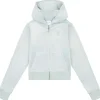 Clearance Tonal velour hettejakke, Gray Mist Gensere Jente 8-16 År | Gensere & Overdeler Gutt