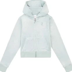 Clearance Tonal velour hettejakke, Gray Mist Gensere Jente 8-16 År | Gensere & Overdeler Gutt