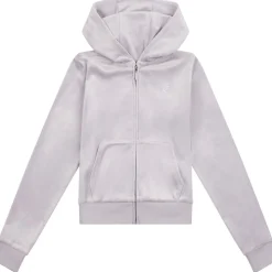New Tonal velour hettejakke, dapple grey Gensere Jente 8-16 År | Gensere & Overdeler Gutt