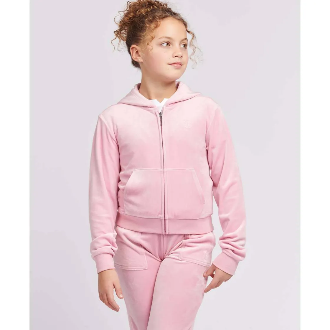 Online Tonal velour joggebukse, pink nectar Bukser Jente 8-16 År | Bukser Baby Gutt