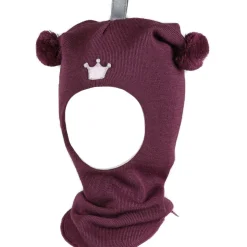 Online balaclava lue med krone, plomme Vinterluer Barn | Vinterluer Baby