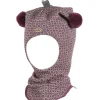 Fashion balaclava lue med mønster, plomme/sand Vinterluer Barn | Vinterluer Baby