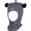 Best balaclava med kontrast dusker, dueblå/marineblå Vinterluer Barn | Vinterluer Baby