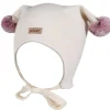 New vårlue til barn med rosa dusker, Offwhite Vår- Og Høstluer Barn | Vår- Og Høstluer Baby