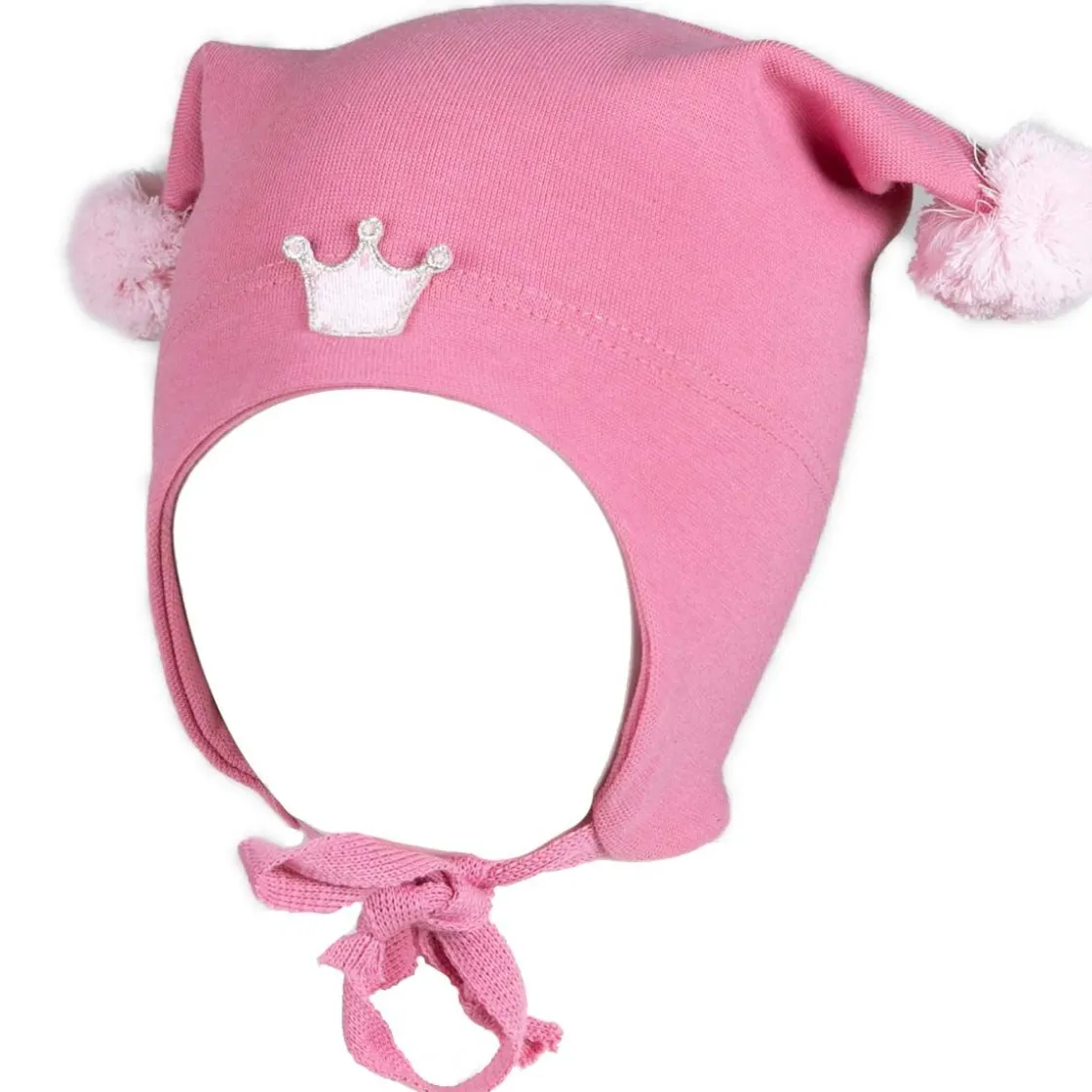 Fashion vårlue til barn og baby med krone, Mørk Rosa Vår- Og Høstluer Barn | Vår- Og Høstluer Baby