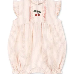 Outlet Ellie romper til baby, Peony Stripe Penklær Baby Jente | Penklær Baby Gutt