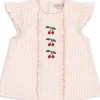 Hot Ellie t-skjorte til småbarn, Peony Stripe Penklær Jente | Penklær Baby Gutt