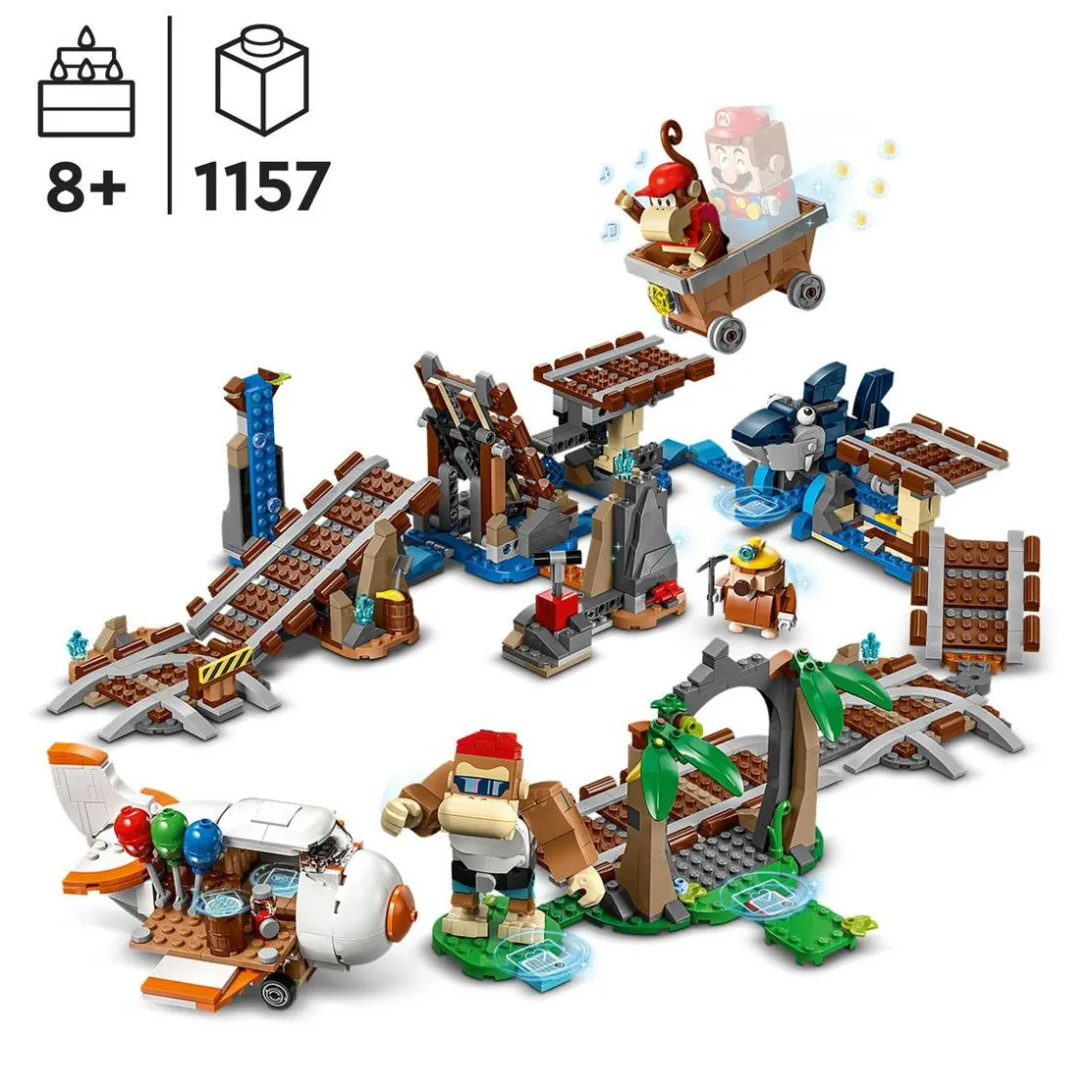 Hot Diddy Kongs gruvevogntur – ekstrabanesett 8 år+ Lego