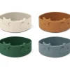 Clearance Emily 4-pack skåler i silikon, blue fog mix Skåler Og Tallerkener
