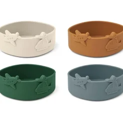Clearance Emily 4-pack skåler i silikon, blue fog mix Skåler Og Tallerkener
