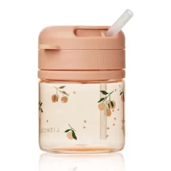 Fashion Pavia kopp med sugerør i Tritan, Peach/Sea shell Kopper Og Drikkeflasker