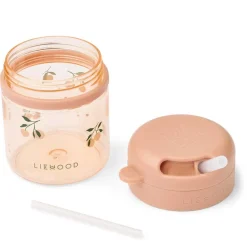 Fashion Pavia kopp med sugerør i Tritan, Peach/Sea shell Kopper Og Drikkeflasker