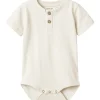 New Nbmdolan kortermet body, Turtledove Kort | Kortermet Baby Gutt