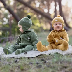 Clearance Classic Ulltøfler til baby, Oliven Tøfler | Ulltøfler Og Ullsokker Baby