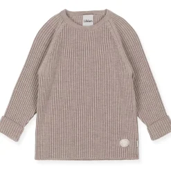 Discount ribbet ullgenser til barn, beige Ullgensere Jente 3-10 År | Ullgensere Gutt 3-10 År
