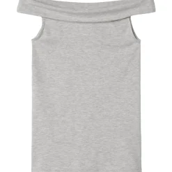 Discount Nlfbenedicte Off Shoulder topp, Light Grey Melange T-skjorte Jente 8-16 År | T-skjorter & Singleter Jente