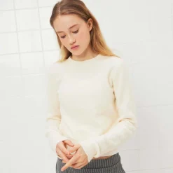 Hot Nlflodet strikket genser til barn, White Alyssum Gensere Jente 8-16 År | Gensere & Overdeler Gutt