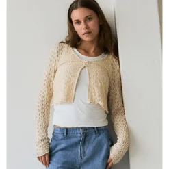 Online Nlfralma Lace cardigan til barn, Sandshell Penklær Jente 8-16 År | Penklær Baby Gutt
