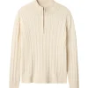 New Nlmhabel genser m/ half-zip til barn, Antique White Penklær Gutt 8-16 År | Penklær Baby Gutt