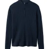 Outlet Nlmhabel genser m/ half-zip til barn, Dark Sapphire Penklær Gutt 8-16 År | Penklær Baby Gutt