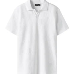 New Nlmhaipe kortermet poloskjorte, Bright White Penklær Gutt | Skjorter Gutt