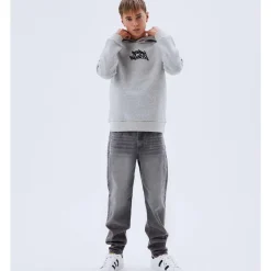 New Nlmnizza DAD-jeans til barn, Grey Denim Bukser Gutt 8-16 År | Bukser Baby Gutt