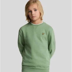 Clearance Crew Neck sweatshirt til barn, Smoke Green Gensere Gutt 8-16 År | Gensere & Overdeler Gutt