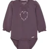 Discount body med hjertekrans, Black Plum Bodyer Baby Jente