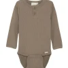 Online body med knapper, Taupe Gray Bodyer Baby Jente | Bodyer Baby Gutt