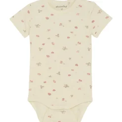 Hot kortermet body i bambus, Strawberry Ice Kortermet Baby Jente | Bodyer Baby Jente