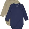 Outlet 2-pack body, Dark Navy Bodyer Baby Jente | Bodyer Baby Gutt