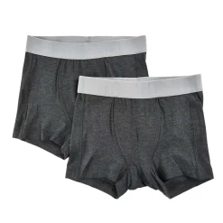 Sale 2-pack boxer i bambus til barn, Dark Grey Melange Undertøy Gutt 8-16 År | Undertøy Gutt