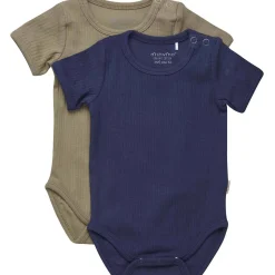 Hot 2-pack kortermet body, Dark Navy Kort | Kortermet Baby Gutt