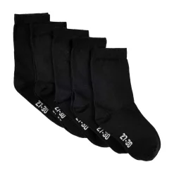 New 5-pack sokker til barn, Black Sokker Jente 8- 16 År | Sokker Jente