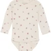 Outlet Rib body m/marihøne, White Swan Bodyer Baby Jente