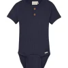 New Rib kortermet body, Blue Nights Kort | Kortermet Baby Gutt
