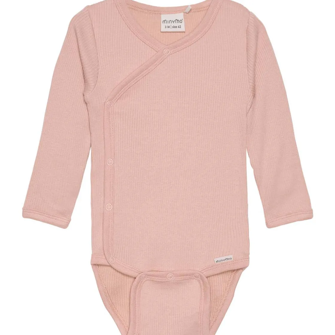 Clearance Rib omslagsbody, Misty Rose Bodyer Baby Jente
