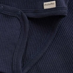 Fashion ribb kortermet body, blue nights Kort | Kortermet Baby Gutt