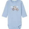 Online Kriver body, chambray blue Bodyer Baby Jente | Bodyer Baby Gutt