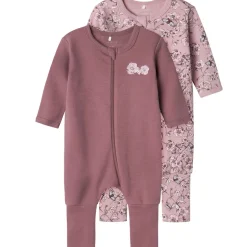 Best Nbfnightsuit 2-pack heldress/pyjamas, Grape Shake Heldresser & Pyjamaser Jente