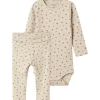 Clearance Nbfnoella body og leggings sett, Peyote Melange Bukser & Tights Baby Jente | Bukser Baby Gutt