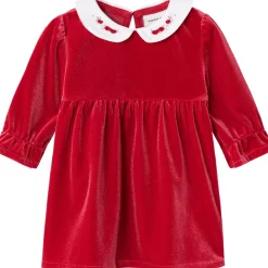Outlet Nbfrinna velourkjole til baby, Jester Red Juleantrekk Til Baby Jente | Penklær Baby Jente