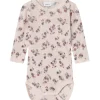 Hot Nbfwang Needle body i ull m/blomster, Lilac Ash Ullbody Og Ullgensere Baby | Ullbodyer Baby Jente