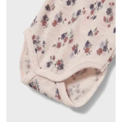 Hot Nbfwang Needle body i ull m/blomster, Lilac Ash Ullbody Og Ullgensere Baby | Ullbodyer Baby Jente