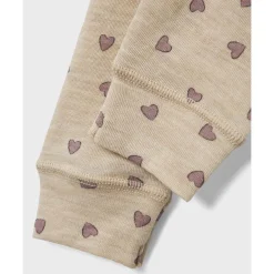 Discount Nbfwang Rib leggings i ull m/hjerter, Pure Cashmere Ullbukser Baby | Ullbukser Gutt 3-10 År