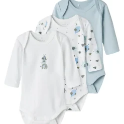 Clearance Nbmbody Elephant 3-pack body, Baby Blue Bodyer Baby Jente | Bodyer Baby Gutt