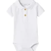 Best Nbmhofman kortermet polo body, Bright White Penklær Gutt | Skjorter Gutt