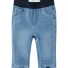 Online Nbmsilas 7025 myke jeans til baby, Light Blue Denim Bukser Baby Gutt