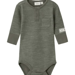 Fashion Nbmwyla body i ull/viskose, Mulled Basil Ullbody Og Ullgensere Baby | Ullbodyer Baby Gutt