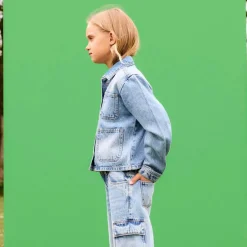 Fashion Nkfaria olajakke til barn og ungdom, Light Blue Jakker Barn